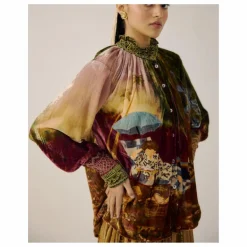 Clearance CORD Blouse Farmer Lakeside Velours | Bordeaux