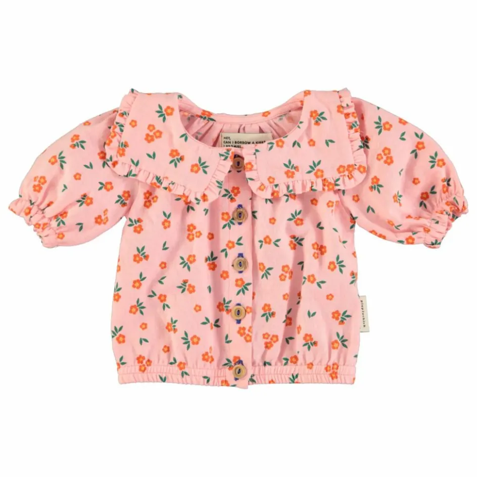 Enfant Piupiuchick Blouses, T-Shirts|Blouses, T-Shirts*Blouse Fleuri Coton Bio |