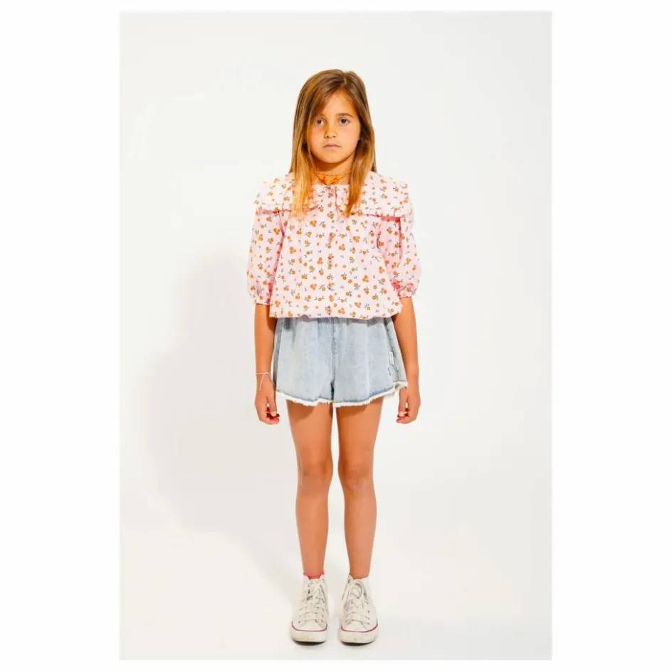Enfant Piupiuchick Blouses, T-Shirts|Blouses, T-Shirts*Blouse Fleuri Coton Bio |