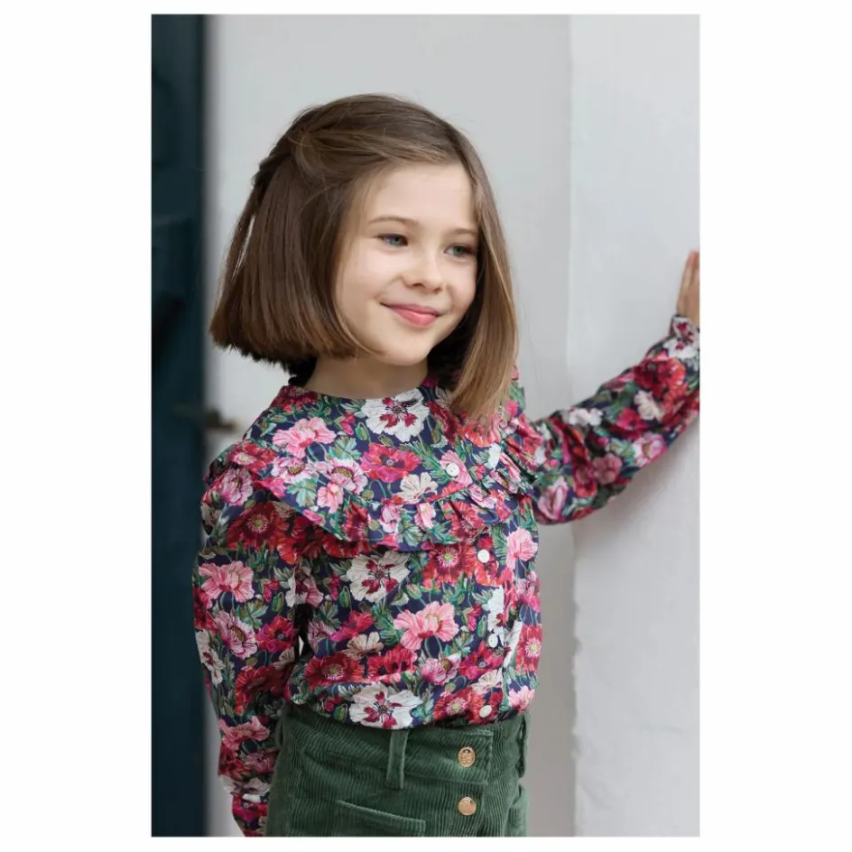 Enfant Tartine et Chocolat Blouses, T-Shirts*Blouse Fleurie Col Volants |