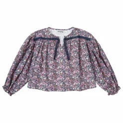Best Tocoto Vintage Blouse Fleurs | Bleu marine