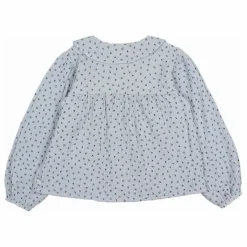 Online Búho Blouse Gaze de Coton Bio | Bleu gris