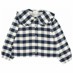 Búho Blouse Gingham Carreaux | Bleu marine