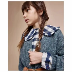 Búho Blouse Gingham Carreaux | Bleu marine