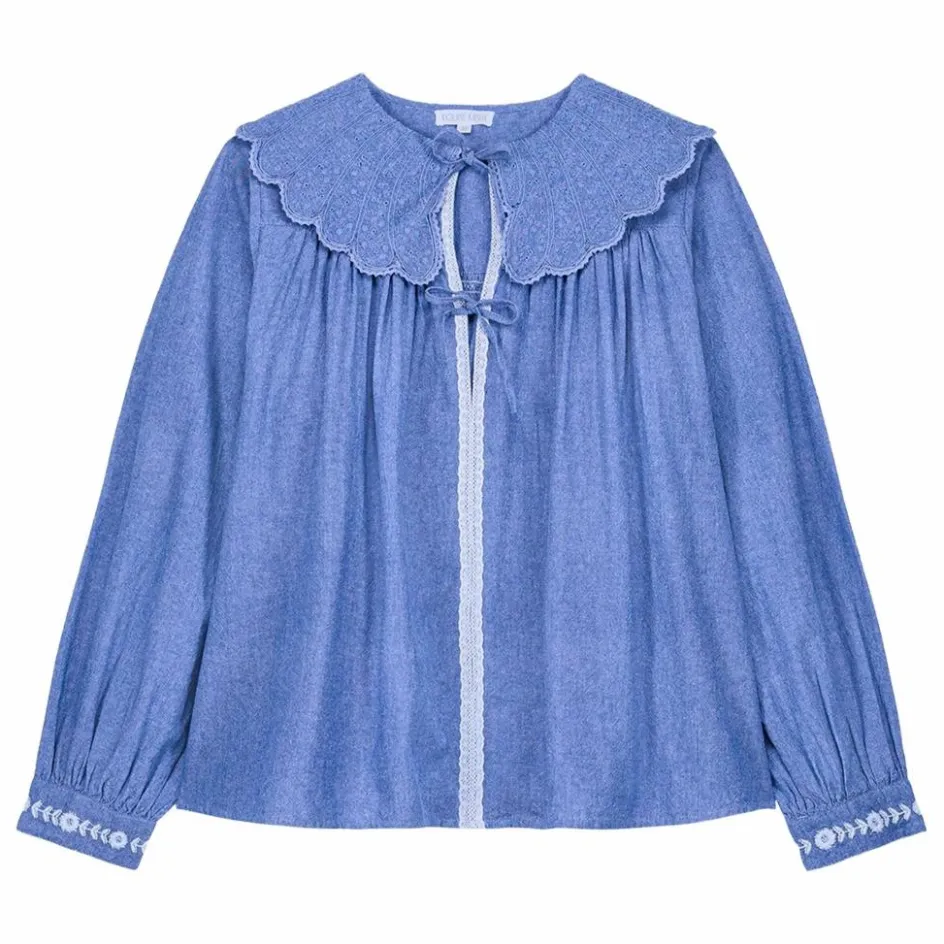 Discount Blouse Hyacia Chambray Coton Bio - Collection Femme | Femme Blouses, Chemises