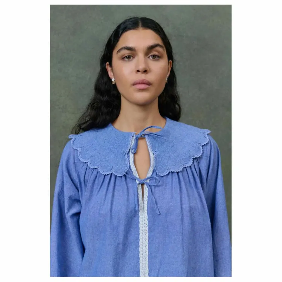 Discount Blouse Hyacia Chambray Coton Bio - Collection Femme | Femme Blouses, Chemises