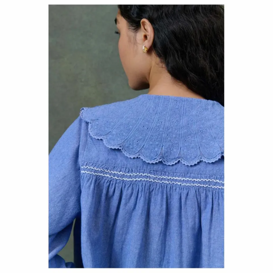 Discount Blouse Hyacia Chambray Coton Bio - Collection Femme | Femme Blouses, Chemises