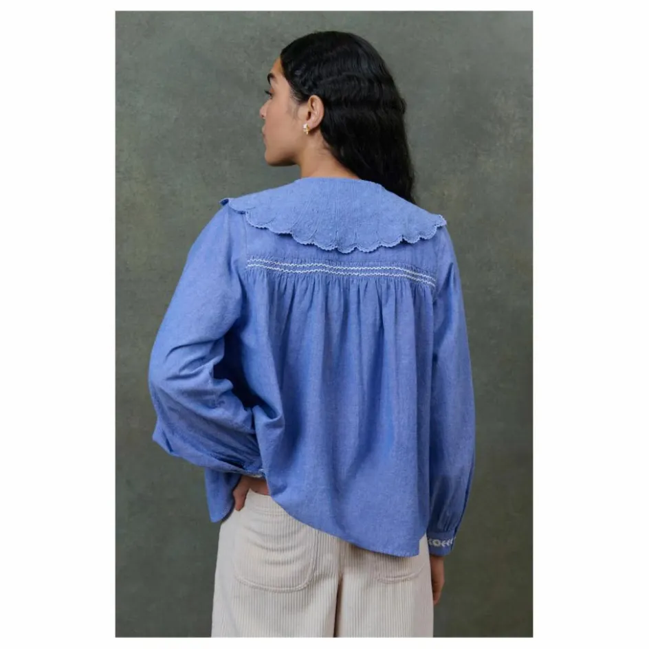 Discount Blouse Hyacia Chambray Coton Bio - Collection Femme | Femme Blouses, Chemises