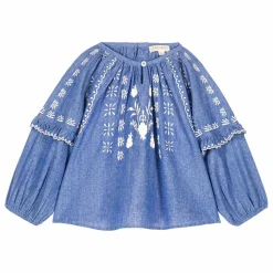 Enfant Louise Misha Blouses, T-Shirts*Blouse Irisa Chambray Coton Bio |