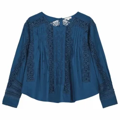 Clearance Louise Misha Blouse Jeannine Voile de Coton Bio - Collection Femme | Bleu