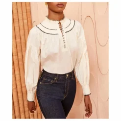 Femme Ulla Johnson Blouses, Chemises*Blouse Lennie Popeline de Coton |