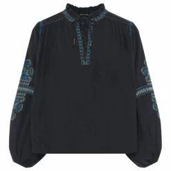 Alma Deia Blouse Manches Longues Brodée Gaze Coton Bio ||Femme Blouses, Chemises