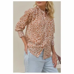 Marlot Paris Blouse Michelle Léopard Voile de Coton - Collection Femme ||Femme Blouses, Chemises