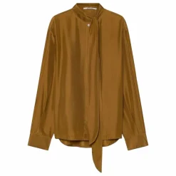 Hot Pomandère Blouse Mousseline Coton et Soie | Chocolat