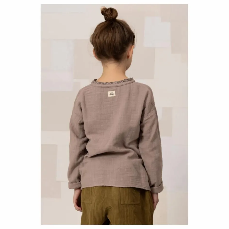 Studio Bohème Blouse Olympe Gaze de Coton Bio | Mauve