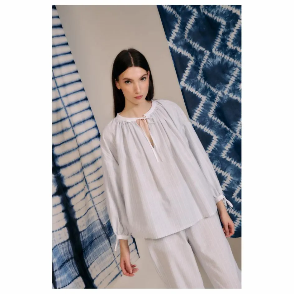 Femme Blue Anemone Blouses, Chemises*Blouse Ondina Rayée |