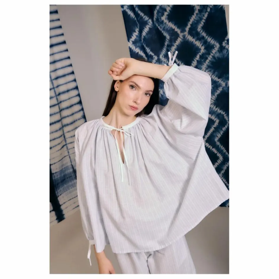 Femme Blue Anemone Blouses, Chemises*Blouse Ondina Rayée |