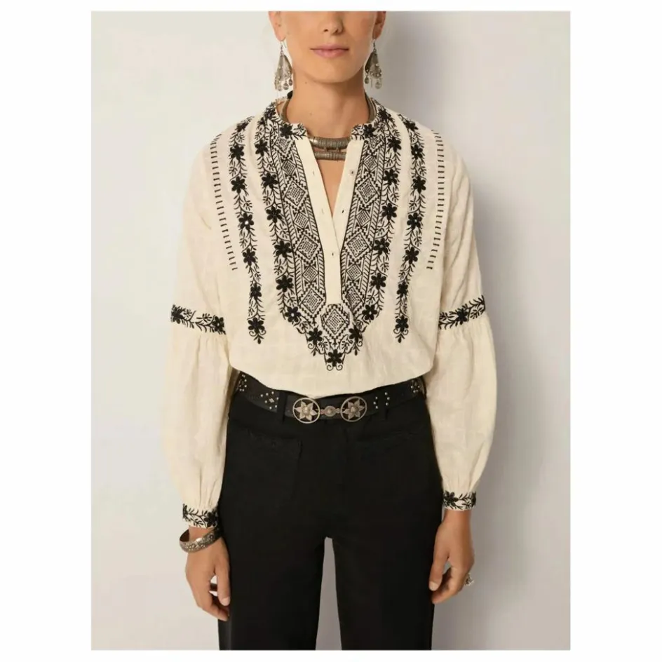 Sale Maison Hotel Blouse Orchid Bruna | Blanc
