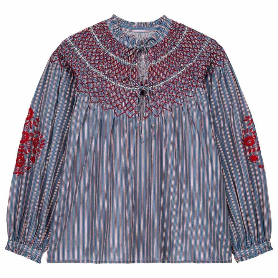 Louise Misha Blouse Pal Rayée Voile de Coton - Collection Femme ||Femme Blouses, Chemises