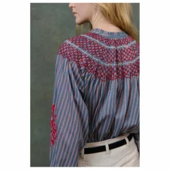 Louise Misha Blouse Pal Rayée Voile de Coton - Collection Femme ||Femme Blouses, Chemises