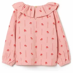 New garbo&friends Blouse Peony Velours Côtelé | Rose