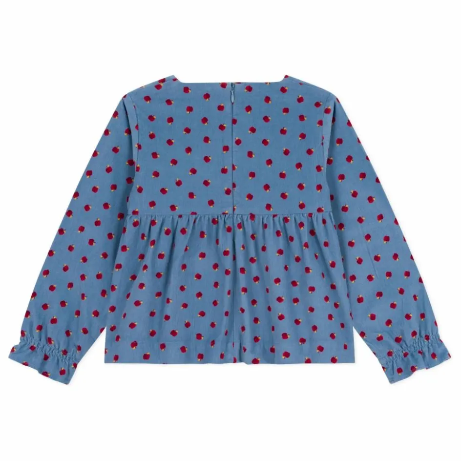 Enfant Petit Bateau Blouses, T-Shirts*Blouse Pommes Velours Côtelé |