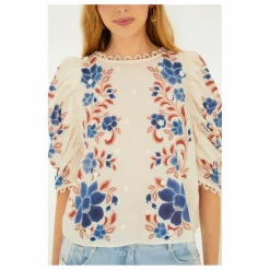 New Farm Rio Blouse Renata Floral | Sable