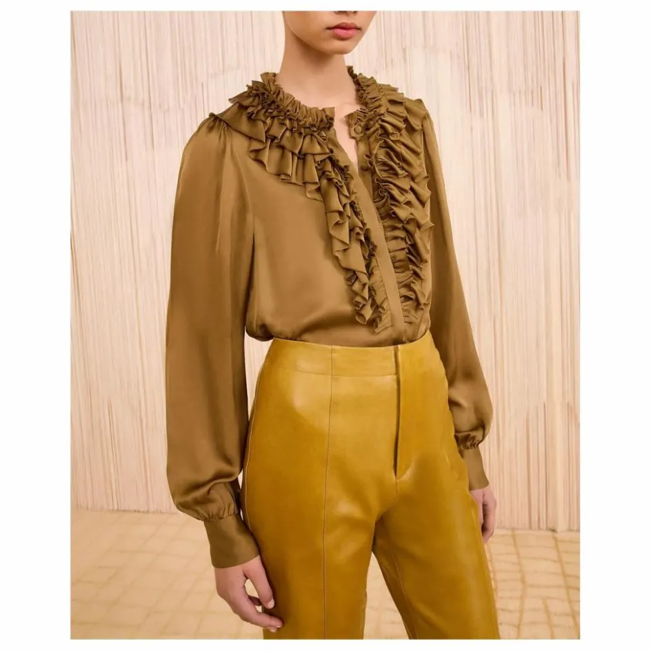 Ulla Johnson Blouse Rouen Soie | Bronze