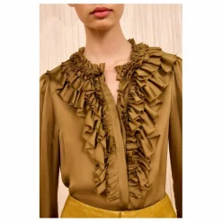 Ulla Johnson Blouse Rouen Soie | Bronze
