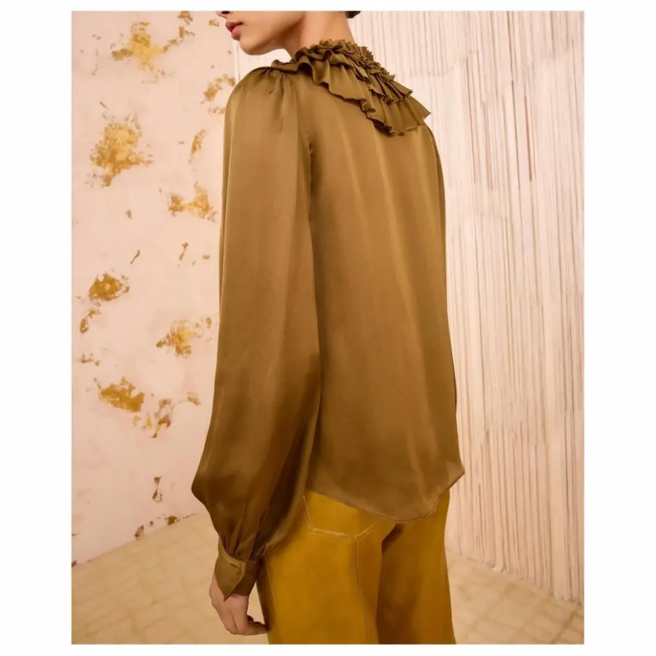 Ulla Johnson Blouse Rouen Soie | Bronze