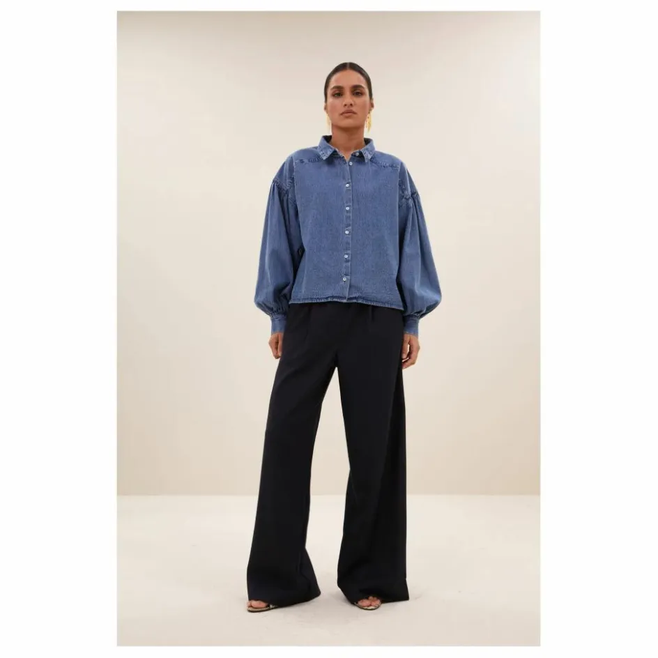 New By Bar Blouse Sarah | Denim