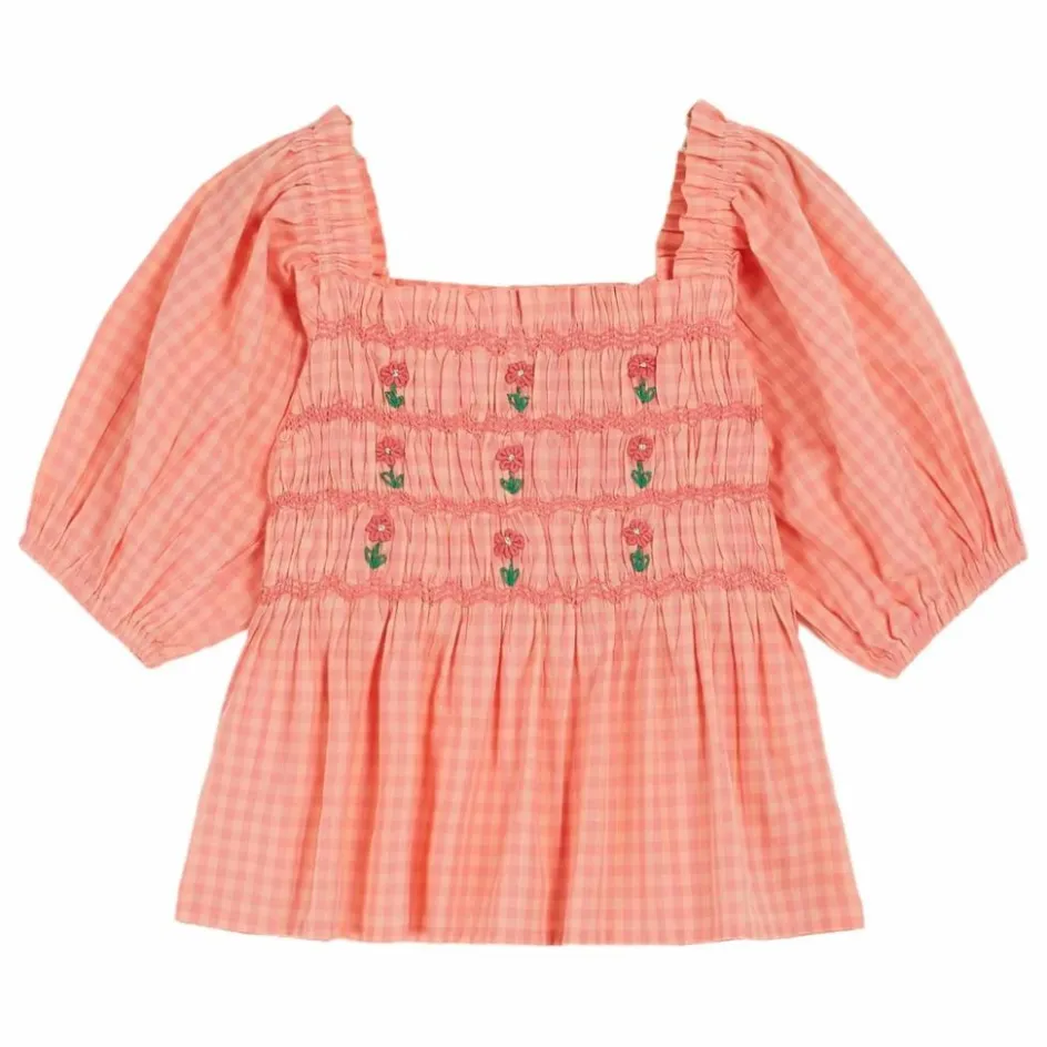 Sale Blouse Smockée Vichy Brodée | Enfant Blouses, T-Shirts