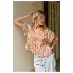 Marlot Paris Blouse Suzon Léopard Voile de Coton - Collection Femme ||Femme Blouses, Chemises
