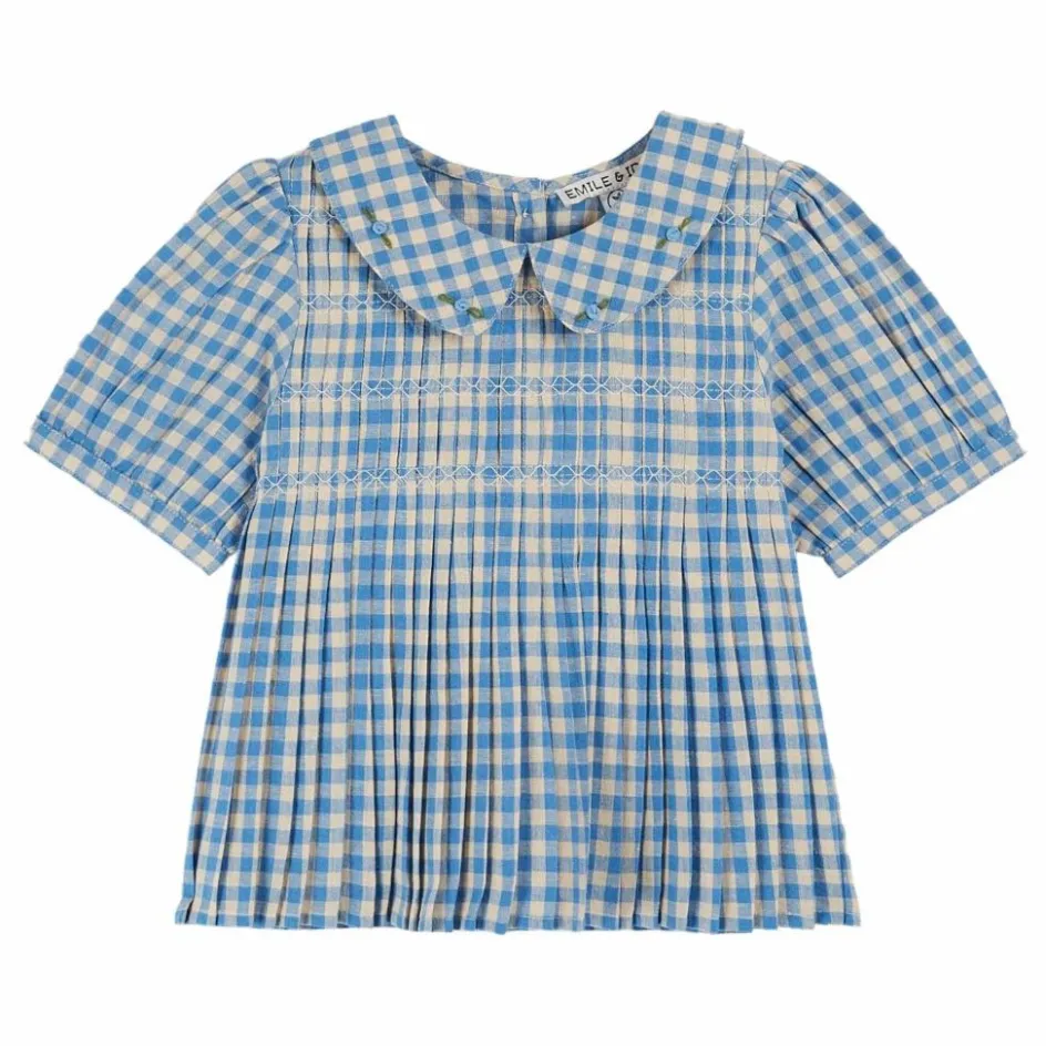 Enfant Emile et Ida Blouses, T-Shirts*Blouse Swockée Vichy Lagon |