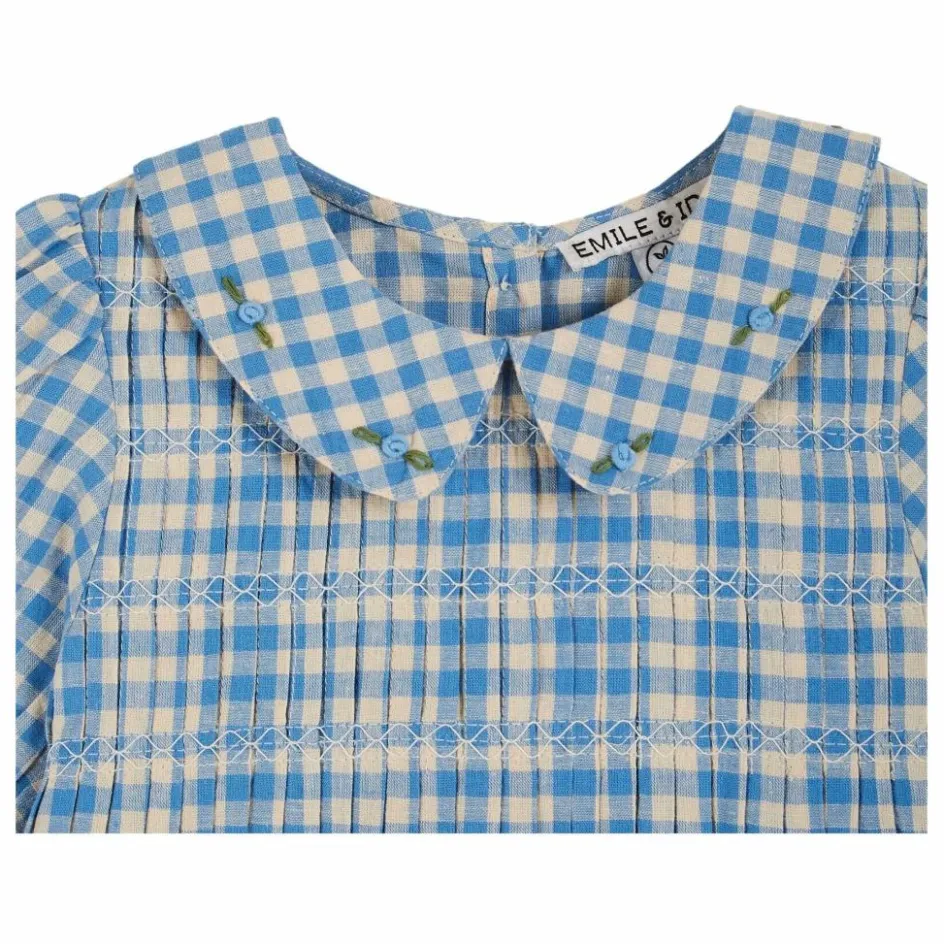 Enfant Emile et Ida Blouses, T-Shirts*Blouse Swockée Vichy Lagon |