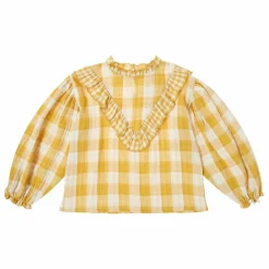 Online Tocoto Vintage Blouse Vichy | Jaune moutarde