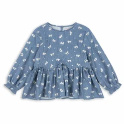 Sale Konges Sløjd Blouse Vida Coton Bio | Bleu