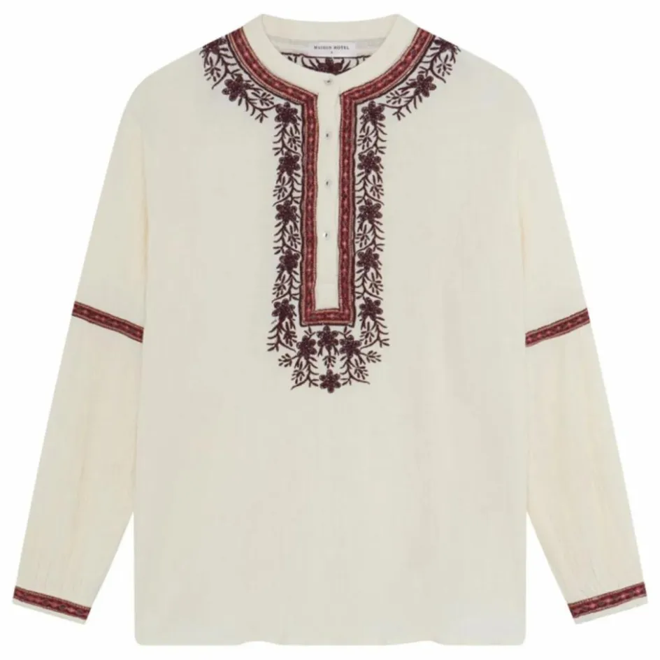 Maison Hotel Blouse Vineyard Bruna Crêpe de Coton ||Femme Blouses, Chemises