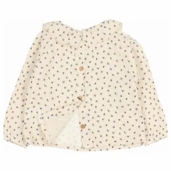 Hot Búho Blouse Volants Gaze de Coton Bio | Ivoire