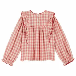 Hot Blouse Volants Vichy | Enfant Blouses, T-Shirts|Blouses, T-Shirts