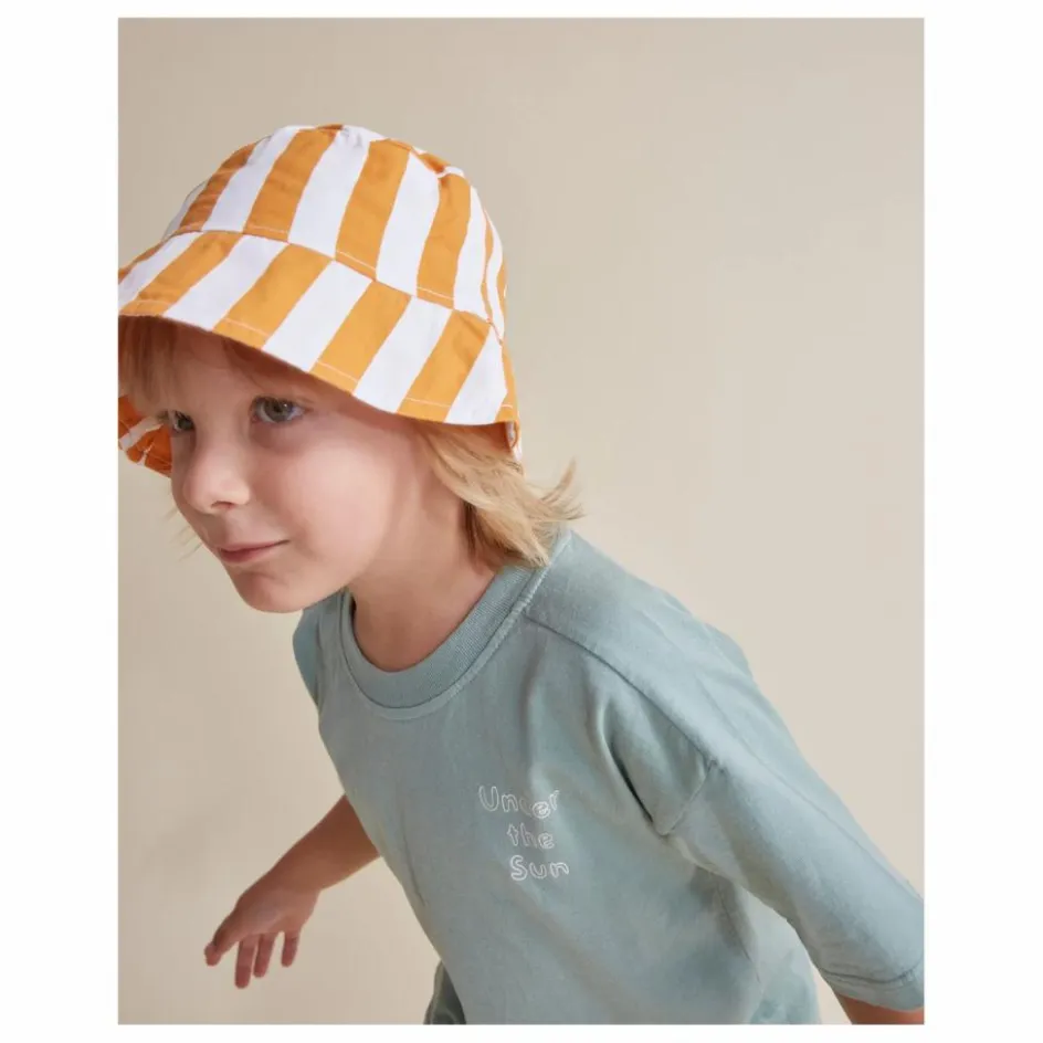 Clearance Búho Bob Rayures Coton Bio | Abricot