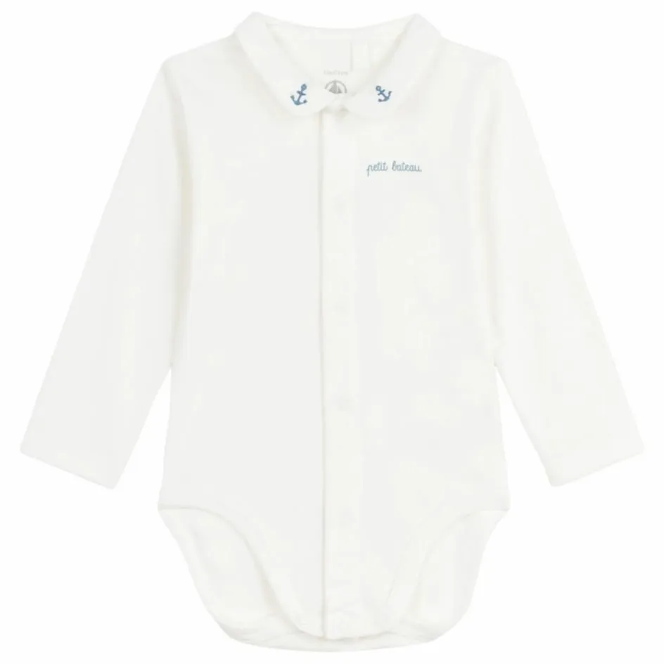 Petit Bateau Body Col Brodé Coton Bio || Bodies, Combinaisons|Pyjamas Et Bodies