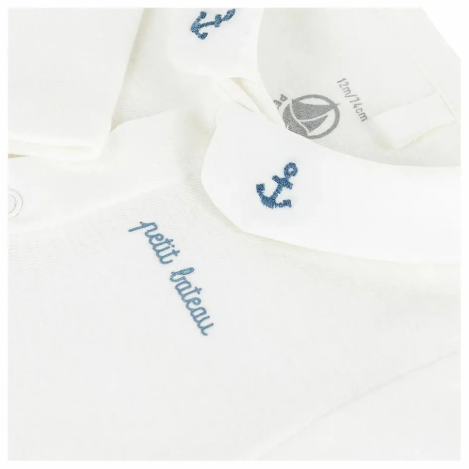 Petit Bateau Body Col Brodé Coton Bio || Bodies, Combinaisons|Pyjamas Et Bodies