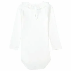 Hot Petit Bateau Body Col Claudine Coton Bio | Blanc
