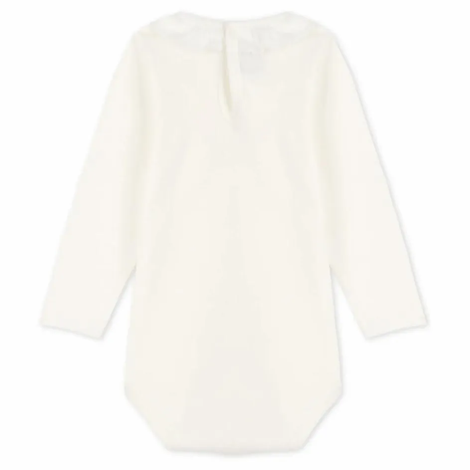 Hot Petit Bateau Body Col Claudine Coton Bio | Blanc
