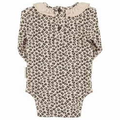 Sale Piupiuchick Body Col Léopard Eponge Coton Bio | Rose pâle