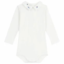Best Petit Bateau Body Col Polo Bateaux Coton Bio | Blanc