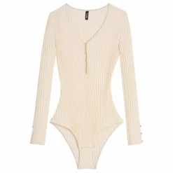 Femme Icone Lingerie, Chaussettes*Body Côtelé Claudia Coton Bio |