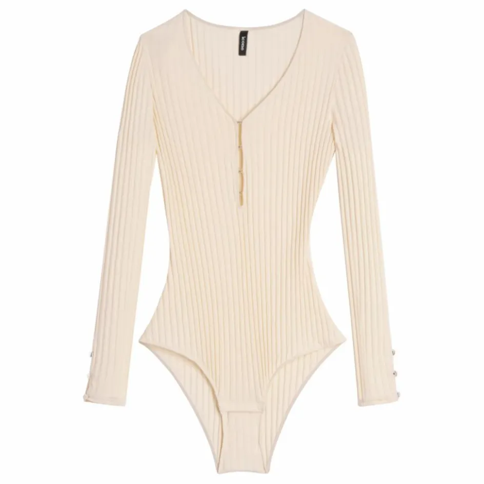 Femme Icone Lingerie, Chaussettes*Body Côtelé Claudia Coton Bio |