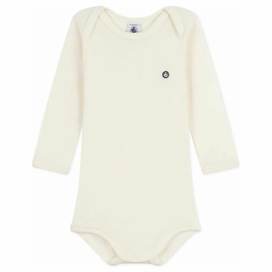 Sale Petit Bateau Body Uni Laine | Ecru
